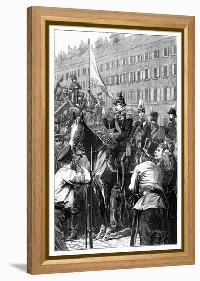 The King of Prussia Addressing the Berliners, 1848-William Barnes Wollen-Framed Premier Image Canvas