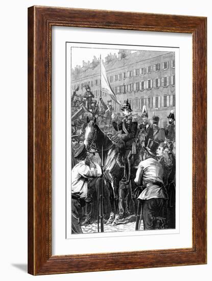 The King of Prussia Addressing the Berliners, 1848-William Barnes Wollen-Framed Giclee Print
