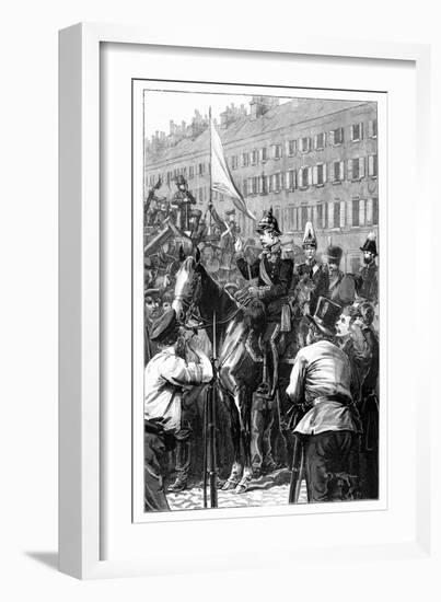 The King of Prussia Addressing the Berliners, 1848-William Barnes Wollen-Framed Giclee Print