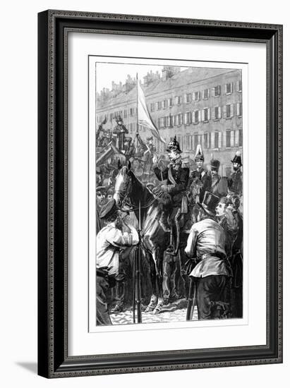The King of Prussia Addressing the Berliners, 1848-William Barnes Wollen-Framed Giclee Print