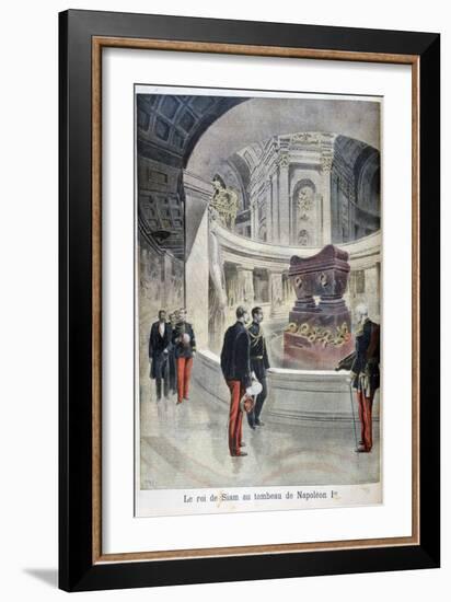 The King of Siam at the Tomb of Napoleon I, Paris, 1897-Henri Meyer-Framed Giclee Print