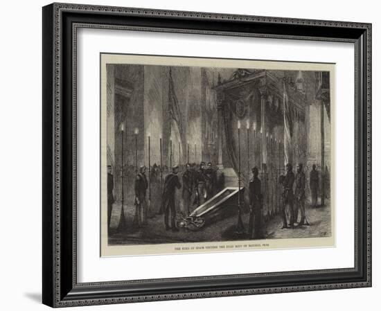 The King of Spain Visiting the Dead Body of Marshal Prim-Edwin Buckman-Framed Giclee Print
