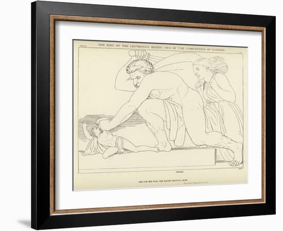 The King of the Lestrigens Seizing One of the Companions of Ulysses-John Flaxman-Framed Giclee Print