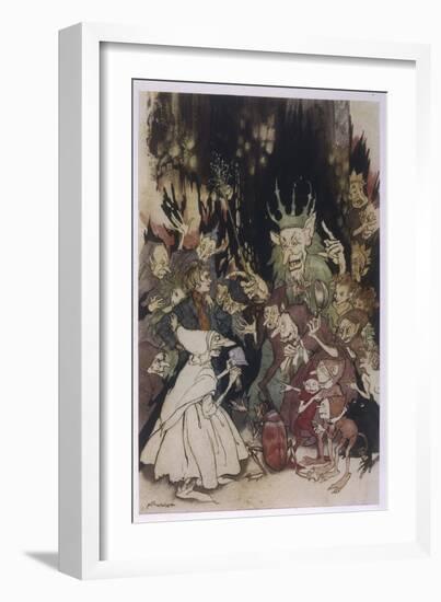 The King of the Trolls-Arthur Rackham-Framed Art Print