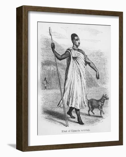 The King of Uganda Retiring, from 'Journal of the Discovery of the Source of the Nile', 1864-John Hanning Speke-Framed Giclee Print