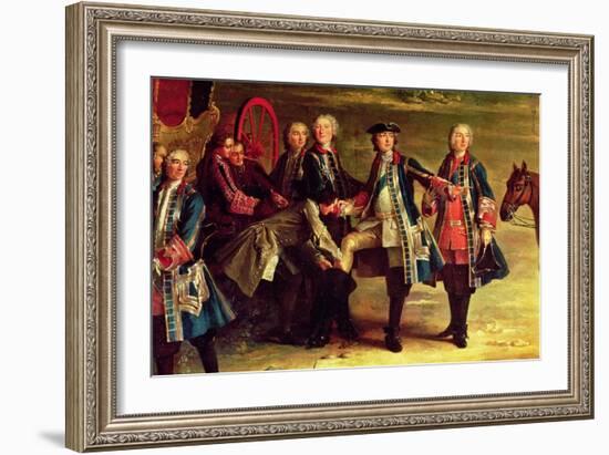 The King's Boot, Detail from the Meeting for the Puits-Du-Roi Hunt at Compiegne-Jean-Baptiste Oudry-Framed Giclee Print