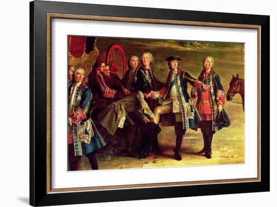 The King's Boot, Detail from the Meeting for the Puits-Du-Roi Hunt at Compiegne-Jean-Baptiste Oudry-Framed Giclee Print