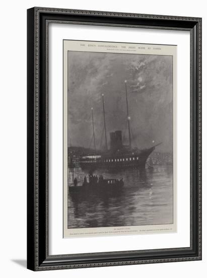 The King's Convalescence, the Night Scene at Cowes-Fred T. Jane-Framed Giclee Print