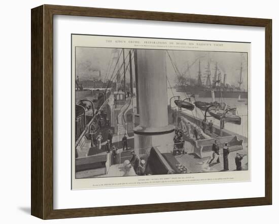 The King's Cruise, Preparations on Board His Majesty's Yacht-Fred T. Jane-Framed Giclee Print