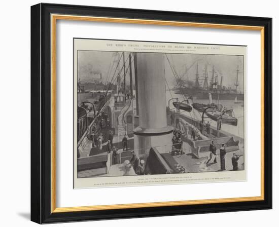 The King's Cruise, Preparations on Board His Majesty's Yacht-Fred T. Jane-Framed Giclee Print