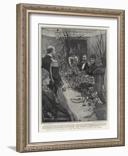 The King's Dinner Party on Board the Royal Yacht Victoria and Albert-William Hatherell-Framed Giclee Print