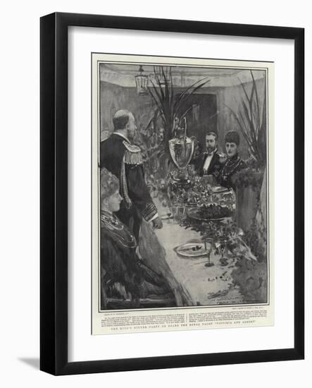 The King's Dinner Party on Board the Royal Yacht Victoria and Albert-William Hatherell-Framed Giclee Print