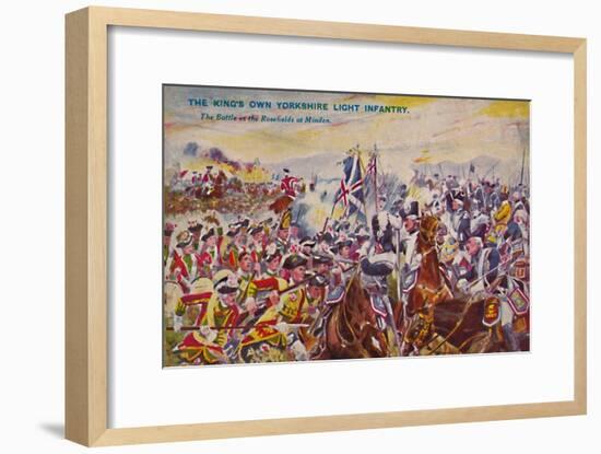 'The King's Own Yorkshire Light Infantry. The Battle in the Rosefields at Minden', 1759, (1939)-Unknown-Framed Giclee Print