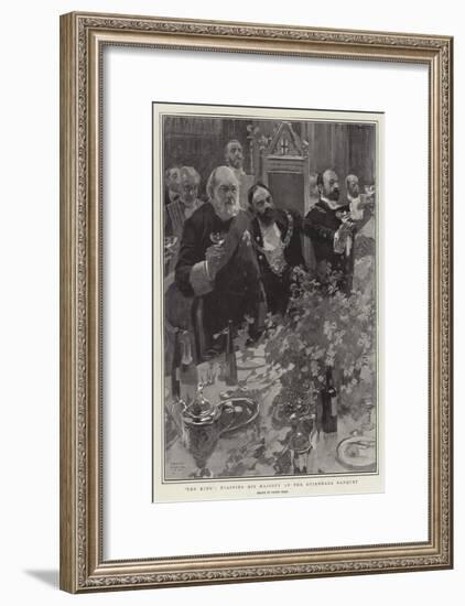 The King, Toasting His Majesty at the Guildhall Banquet-Frank Craig-Framed Giclee Print