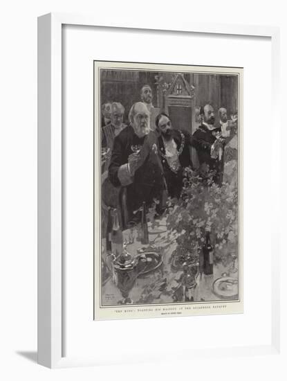 The King, Toasting His Majesty at the Guildhall Banquet-Frank Craig-Framed Giclee Print