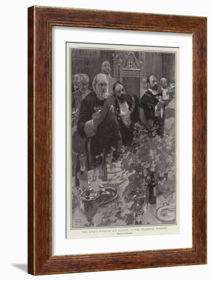 The King, Toasting His Majesty at the Guildhall Banquet-Frank Craig-Framed Giclee Print