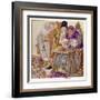 The King was in His Counting- House Counting out His Money-Anne Anderson-Framed Art Print