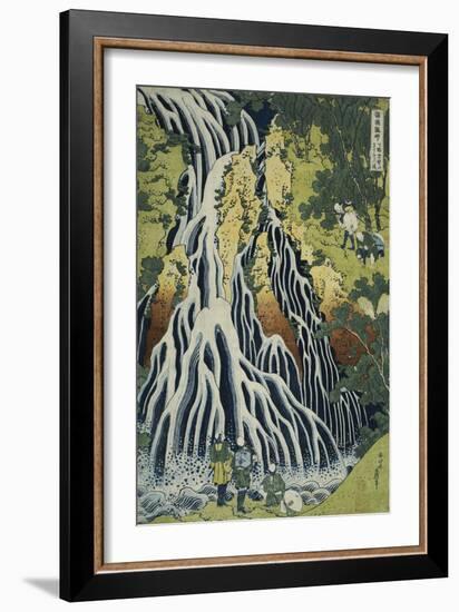 The Kirifuri Waterfall at Mt. Kurokami in Shimotsuke Province-Katsushika Hokusai-Framed Giclee Print