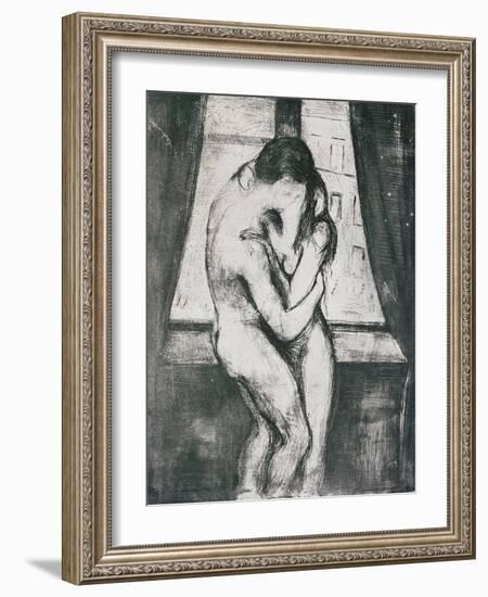 The Kiss, 1895-Edvard Munch-Framed Giclee Print