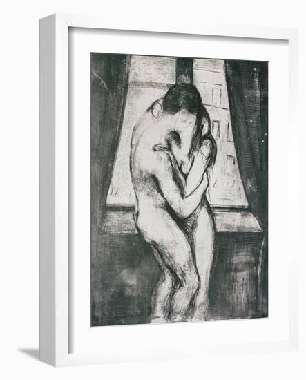 The Kiss, 1895-Edvard Munch-Framed Giclee Print