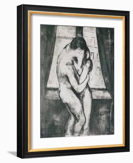 The Kiss, 1895-Edvard Munch-Framed Giclee Print