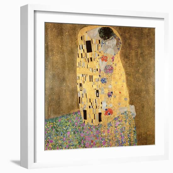 The Kiss, 1907-08-Gustav Klimt-Framed Premium Giclee Print