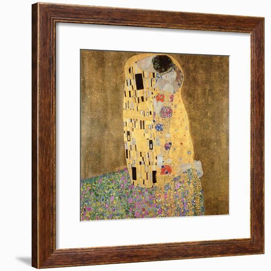 The Kiss, 1907-08-Gustav Klimt-Framed Giclee Print