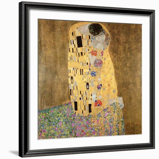 The Kiss, 1907-08-Gustav Klimt-Framed Giclee Print