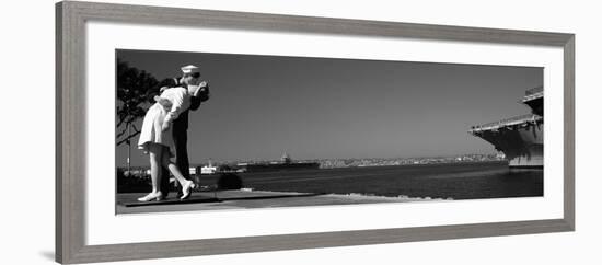 The Kiss Between a Sailor and a Nurse Sculpture, Unconditional Surrender-null-Framed Photographic Print