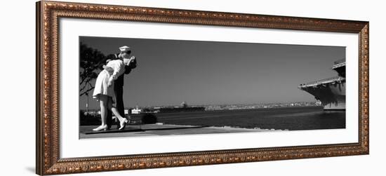 The Kiss Between a Sailor and a Nurse Sculpture, Unconditional Surrender-null-Framed Photographic Print