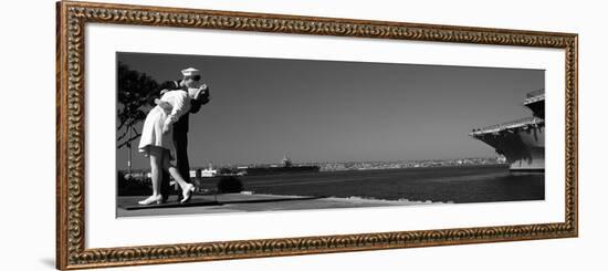 The Kiss Between a Sailor and a Nurse Sculpture, Unconditional Surrender-null-Framed Photographic Print