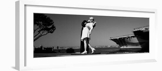 The Kiss Between a Sailor and a Nurse Sculpture, Unconditional Surrender-null-Framed Photographic Print