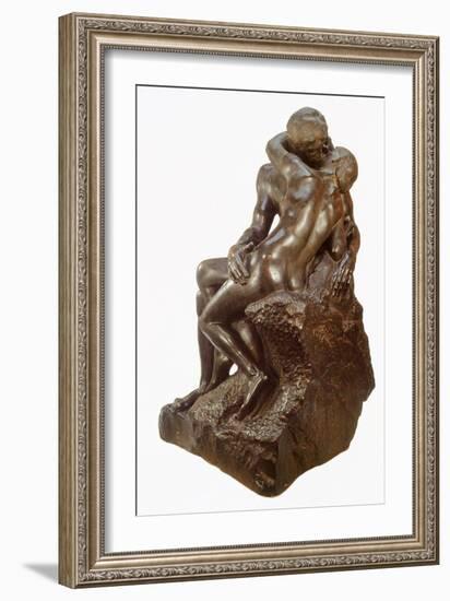 The Kiss (Bronze)-Auguste Rodin-Framed Giclee Print