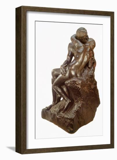 The Kiss (Bronze)-Auguste Rodin-Framed Giclee Print