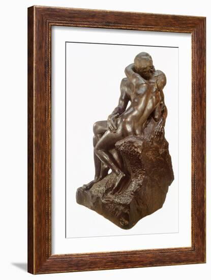 The Kiss (Bronze)-Auguste Rodin-Framed Giclee Print