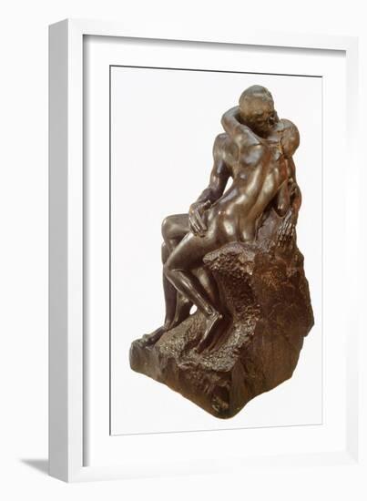 The Kiss (Bronze)-Auguste Rodin-Framed Giclee Print