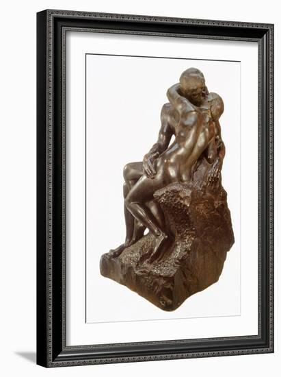 The Kiss (Bronze)-Auguste Rodin-Framed Giclee Print