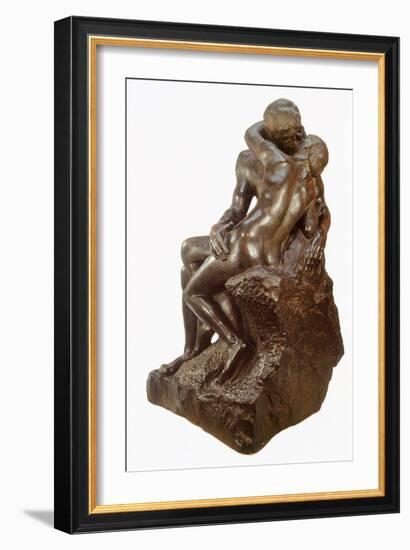 The Kiss (Bronze)-Auguste Rodin-Framed Giclee Print