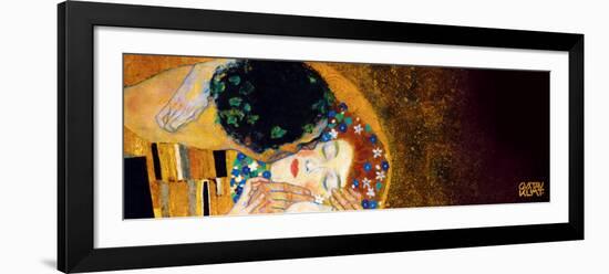 The Kiss, c.1907 (darkened detail)-Gustav Klimt-Framed Art Print