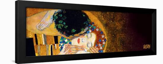 The Kiss, c.1907 (darkened detail)-Gustav Klimt-Framed Art Print