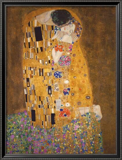 the kiss c 1907 framed print mount by gustav klimt art com