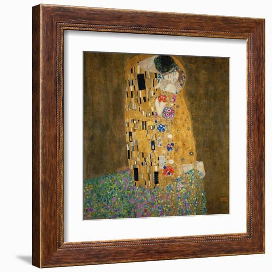 The Kiss, c.1907-Gustav Klimt-Framed Art Print