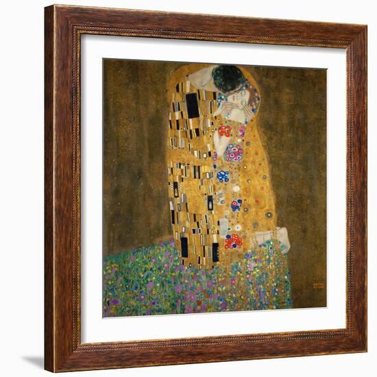 The Kiss, c.1907-Gustav Klimt-Framed Art Print