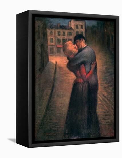 The Kiss, C1879-1923-Theophile Alexandre Steinlen-Framed Premier Image Canvas