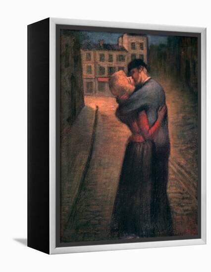 The Kiss, C1879-1923-Theophile Alexandre Steinlen-Framed Premier Image Canvas