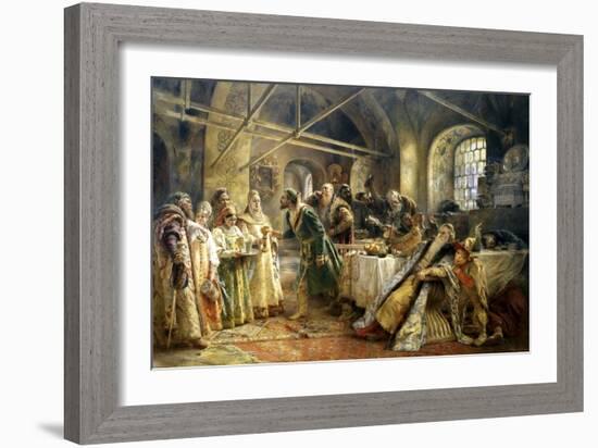 The Kiss Ceremony, 1895-Konstantin Makovsky-Framed Giclee Print