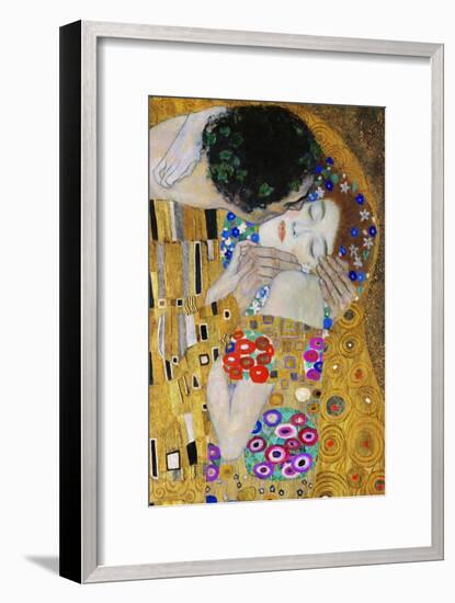 The Kiss, Der Kuss, Close-Up of Heads-Gustav Klimt-Framed Giclee Print