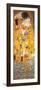 The Kiss - Golden Metallic Ink-Gustav Klimt-Framed Art Print