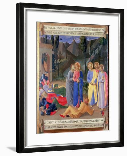 The Kiss of Judas, Detail from Panel Three of the Silver Treasury of Santissima Annunziata-Fra Angelico-Framed Giclee Print