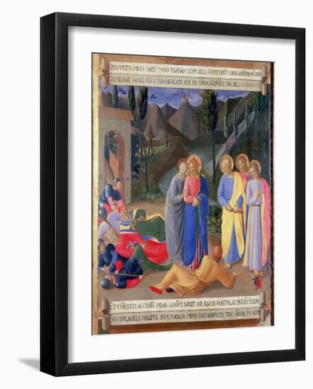 The Kiss of Judas, Detail from Panel Three of the Silver Treasury of Santissima Annunziata-Fra Angelico-Framed Giclee Print